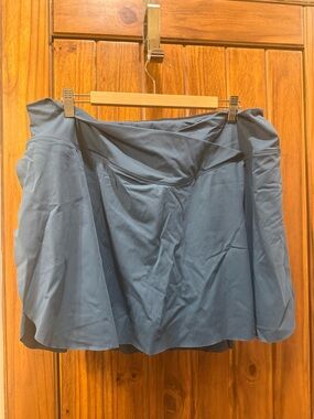 HALARA Blue Circle Skater Skirt